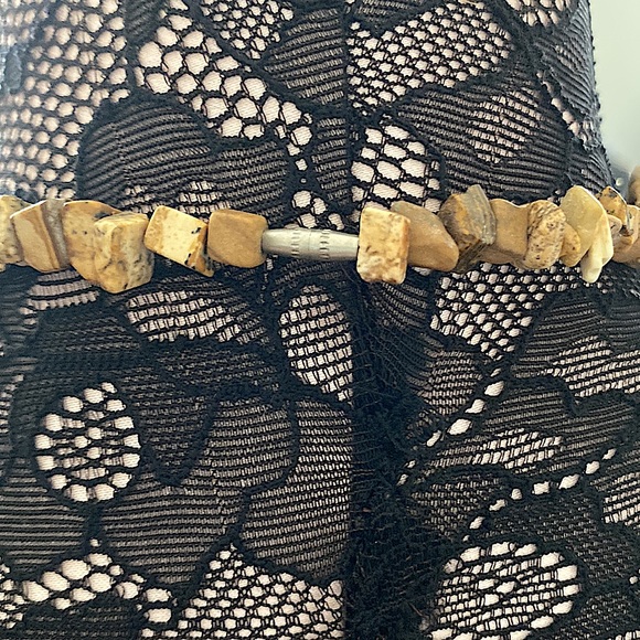 Raw stone necklace; Picture Jasper 14inch around - Picture 2 of 5